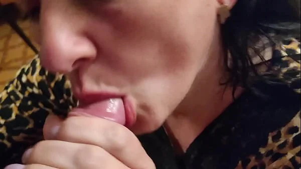 Slutty Blowjob Demonstration - Rubbing Pussy and Cum in Mouth Amateur Latina MILF